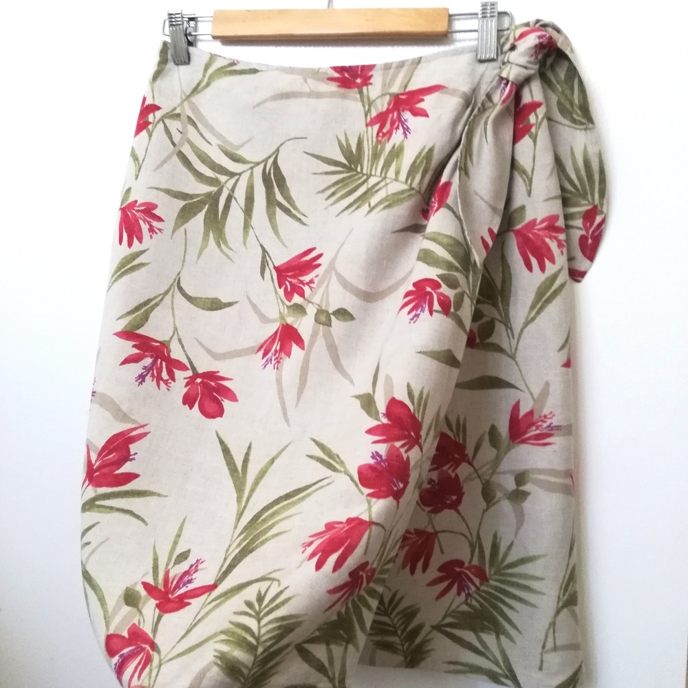 Liz Claiborne Linen Midi Skirt